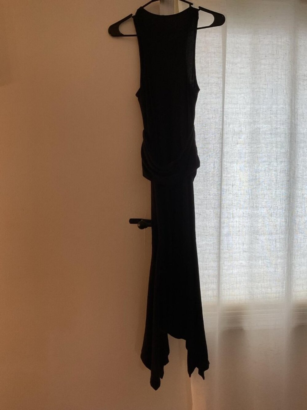 Black High-Low Sleeveless Dress
